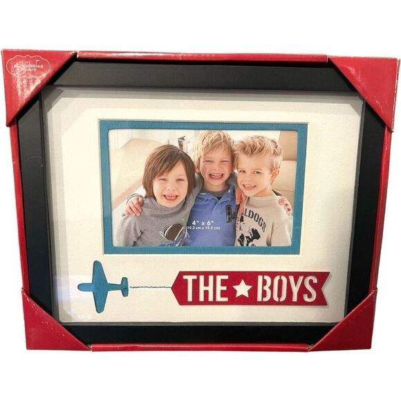 Brand New St Nicholas Square The Boys Airplane 4x6 Photo Picture Frame - Picture 1 of 1